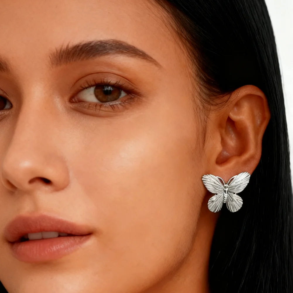 Boucles d'oreilles Papillon Or/Argent