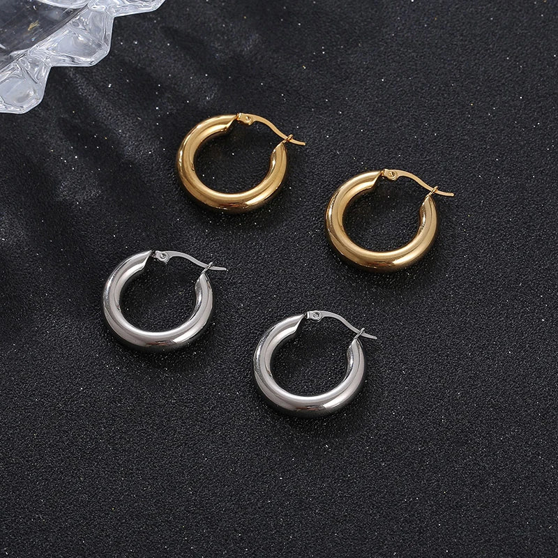 Boucles D'oreilles Rond Or/Argent