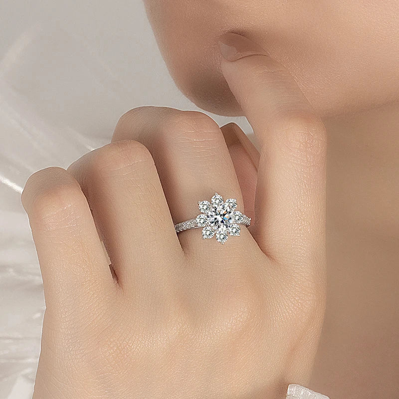 Bague en diamant en Forme de Soleil