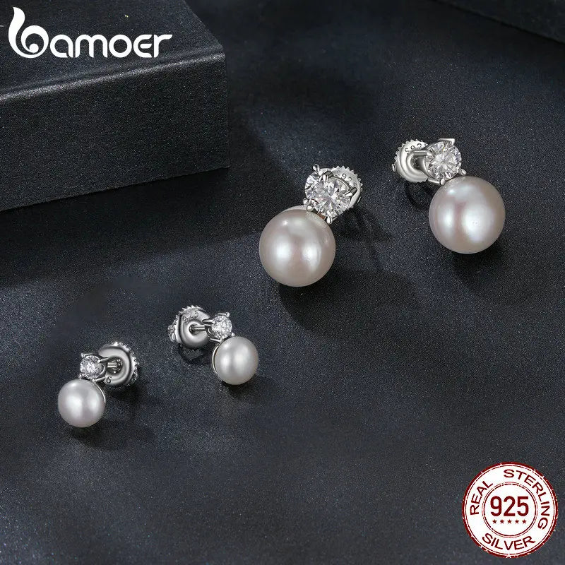 Perles d’Eau Douce  – Boucles d’Oreilles Mariage